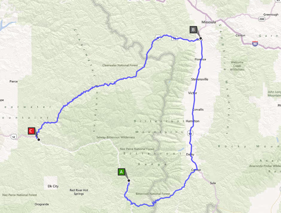 selway river shuttle route